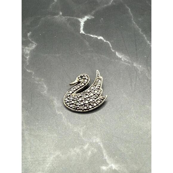 Swan Pendant Marcasite 925 Sterling Silver